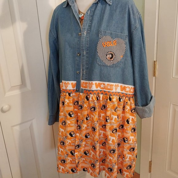 Port & Company Jackets & Blazers - 2575 Size 1X Port & Company Upcycle Vol's Jean Tunic